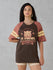 Womens Half Sleeve Printed Oversized Fit Tshirt