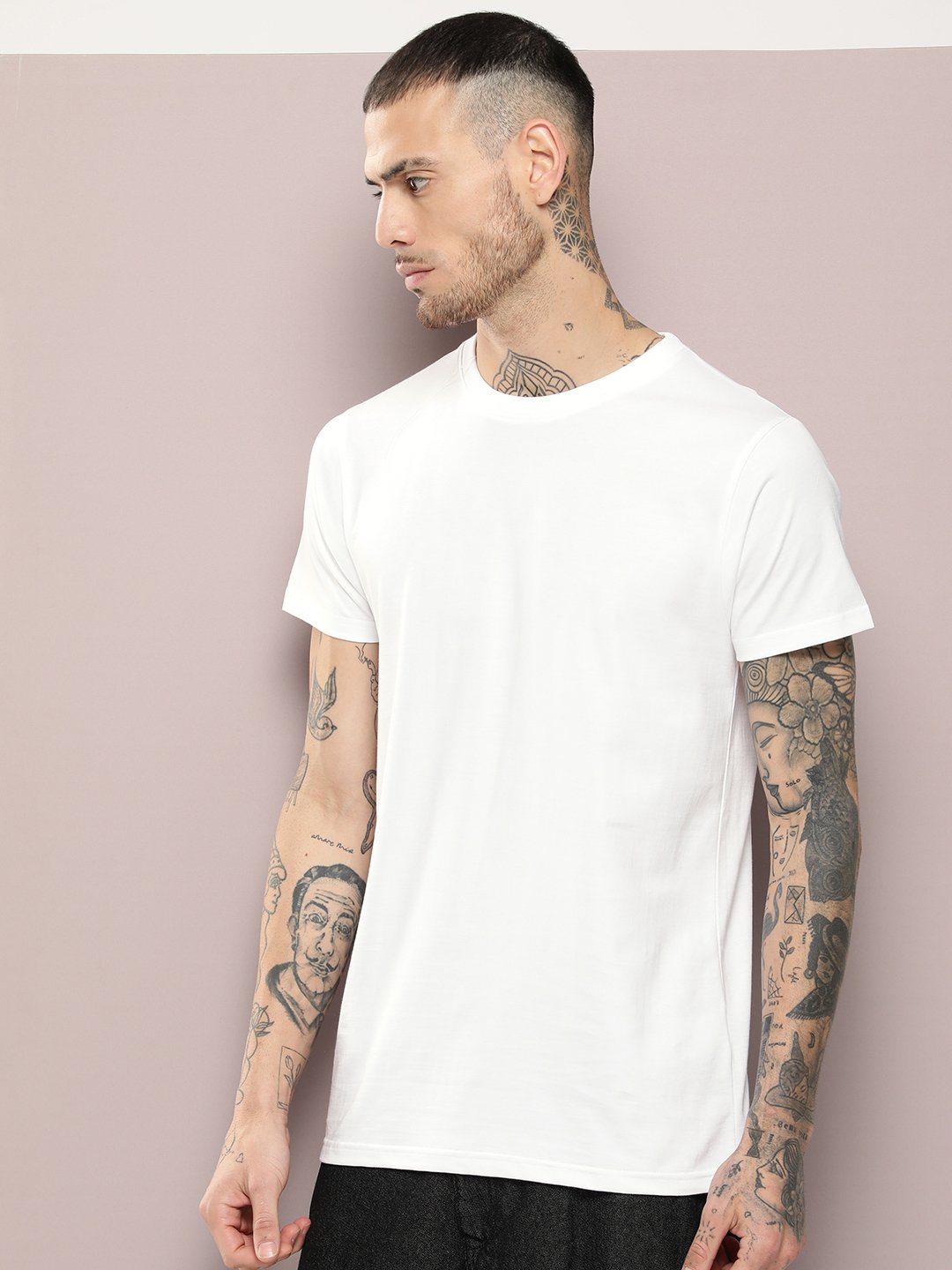 Mens Short Sleeve Round Neck Regular Fit T-Shirt