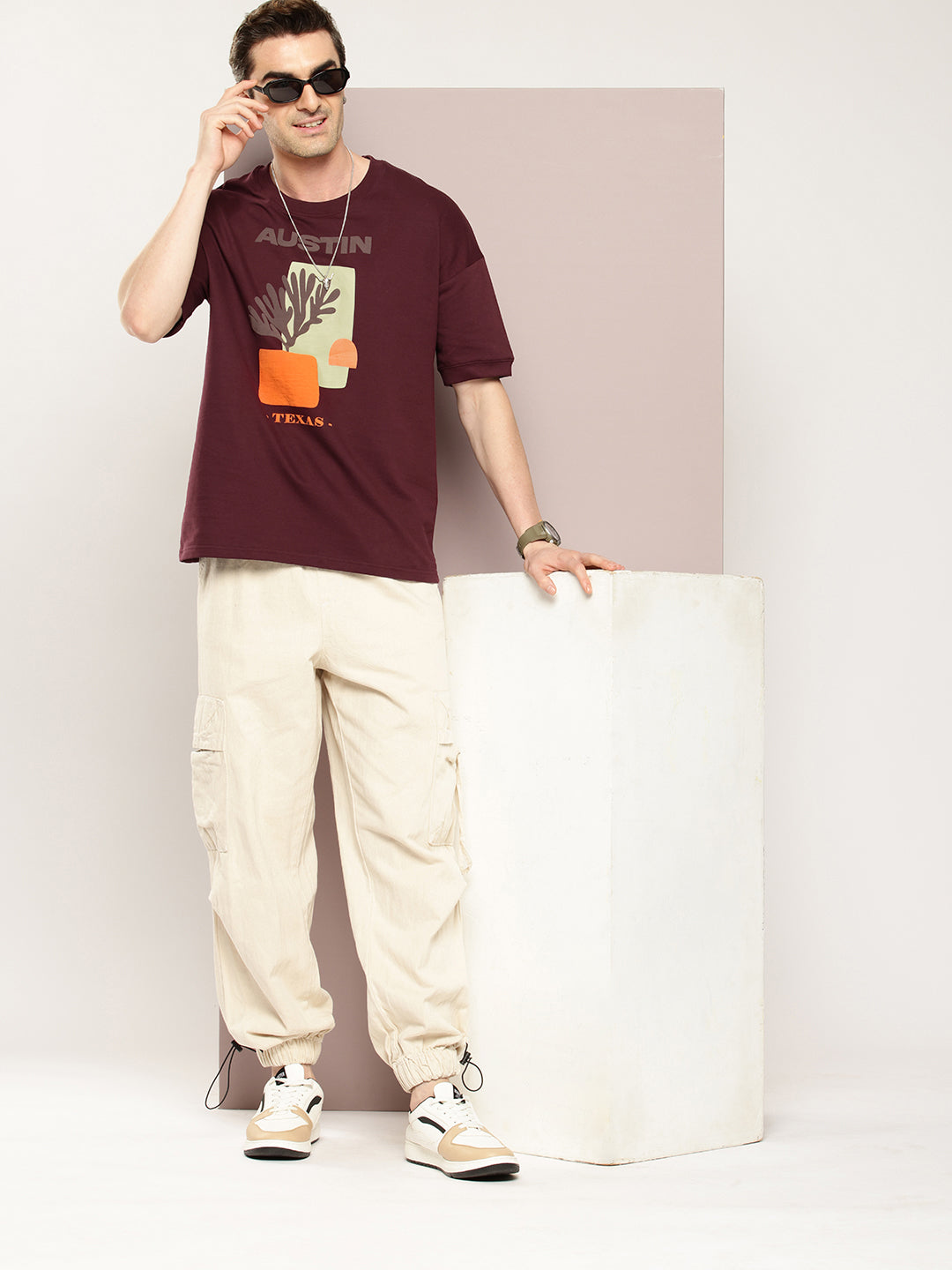 Mens Half Sleeve Round Neck Printed Oversized Fit Tshirts
