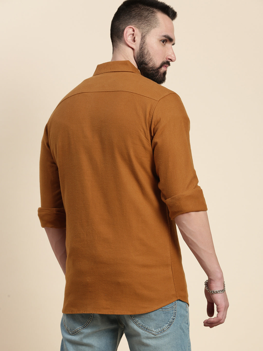 Mens Plain Full Sleeve Shirt With Pocket