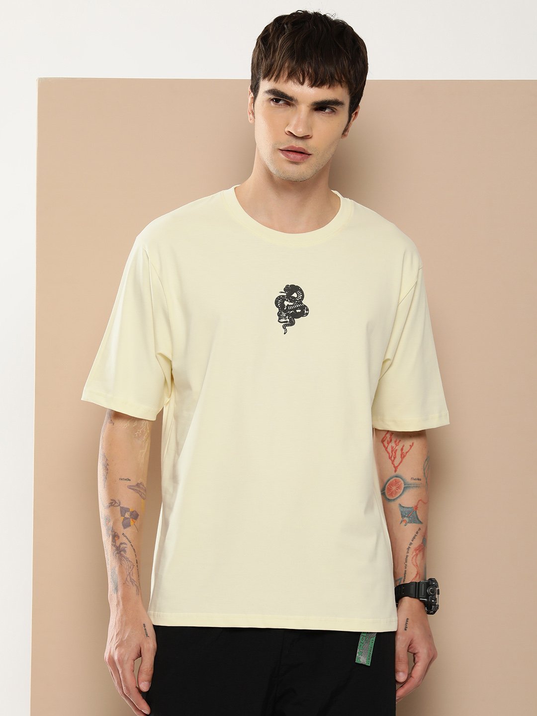 Mens Half Sleeve Round Neck Oversized Fit T-Shirts