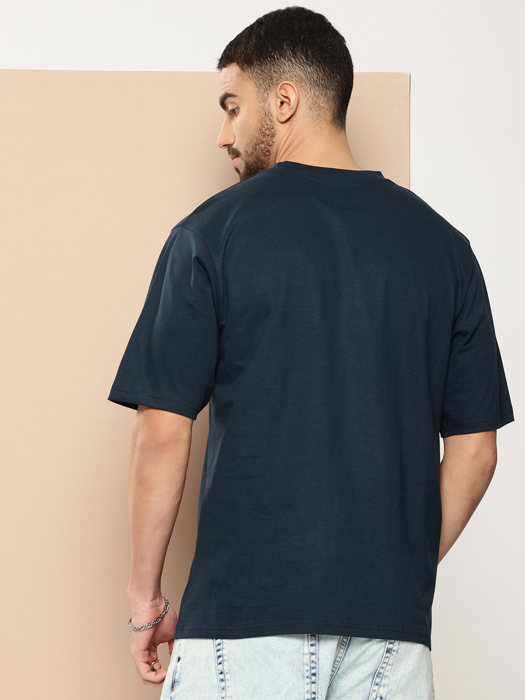 Mens Half Sleeve Round Neck Printed Oversized Fit Tshirts