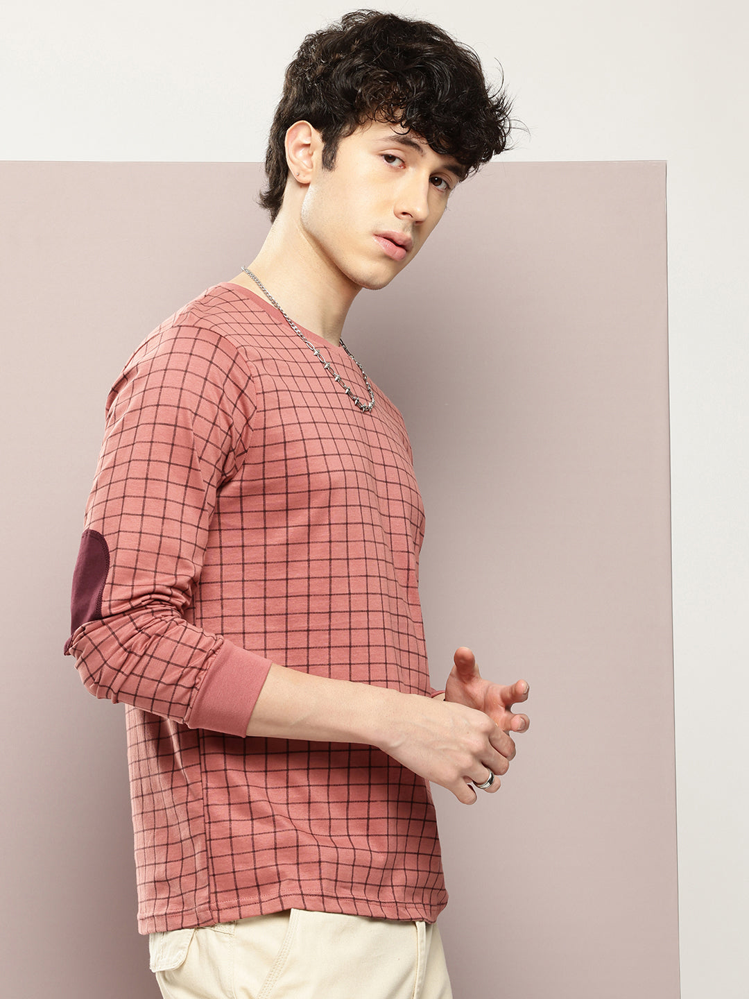 Mens Full Sleeve Round Neck All-Over Printed Regular Fit Tshirts
