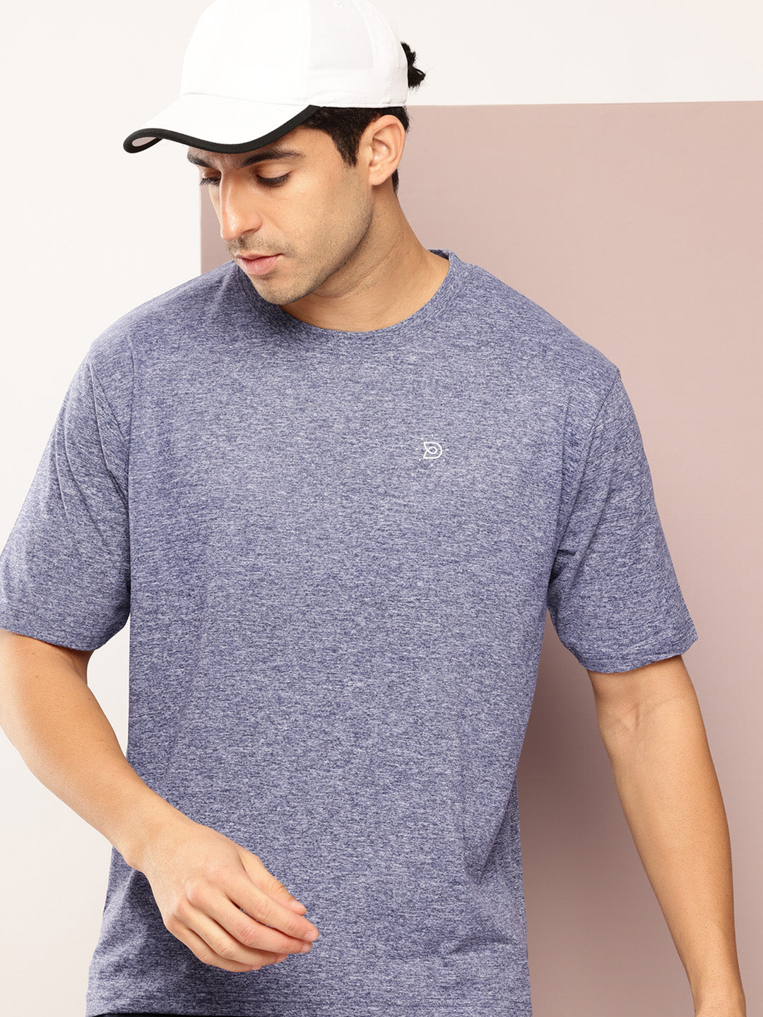 Mens Short Sleeve Round Neck Oversized Polyster Tshirt