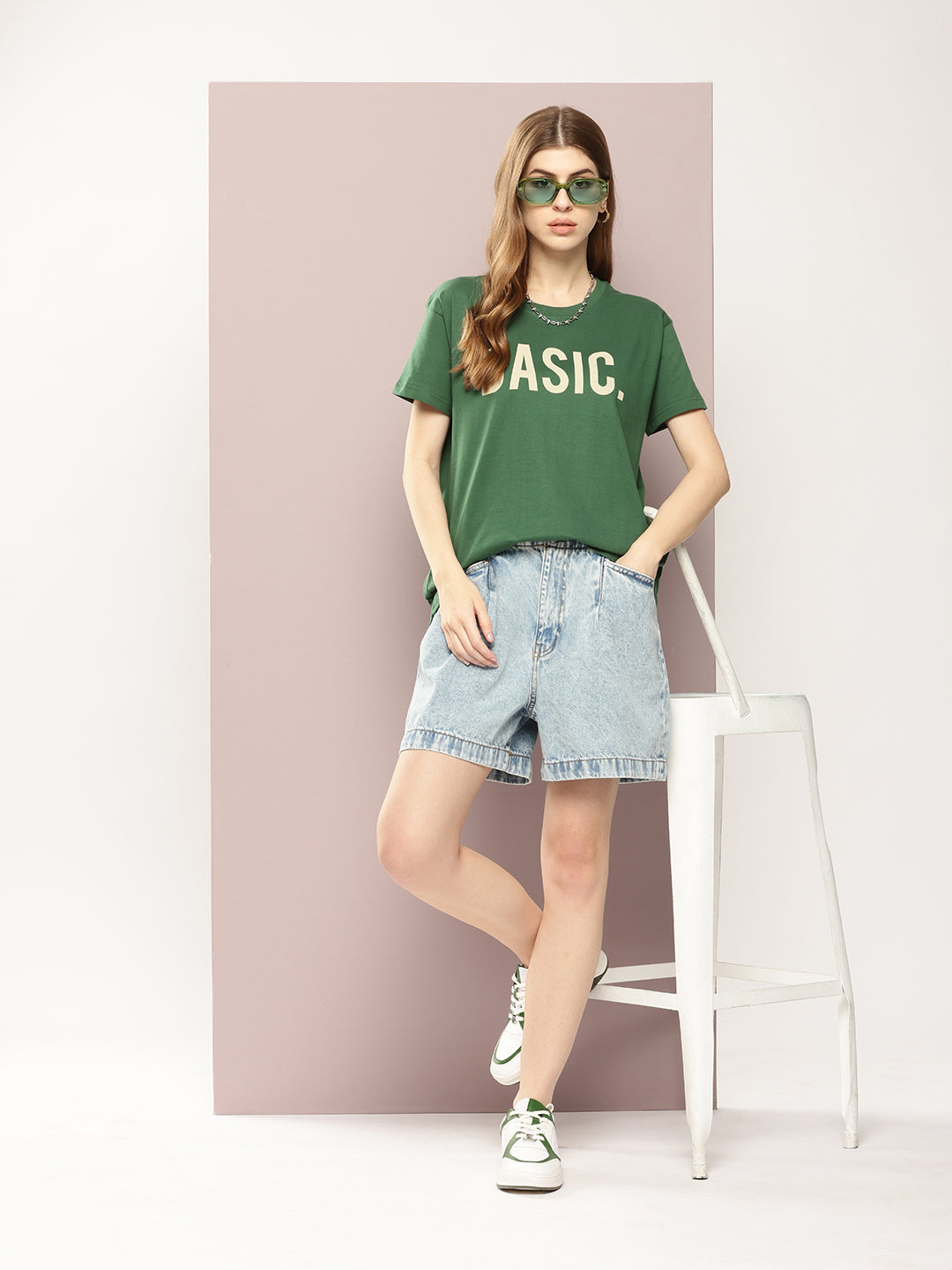 Womens Half Sleeve Round Neck Printed Boxy Fit Tshirts