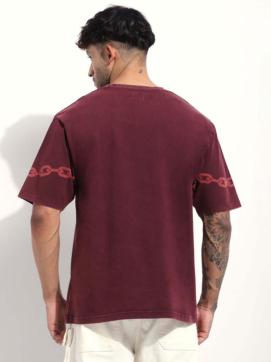 Mens Half Sleeve Round Neck Printed Oversized Fit Tshirts