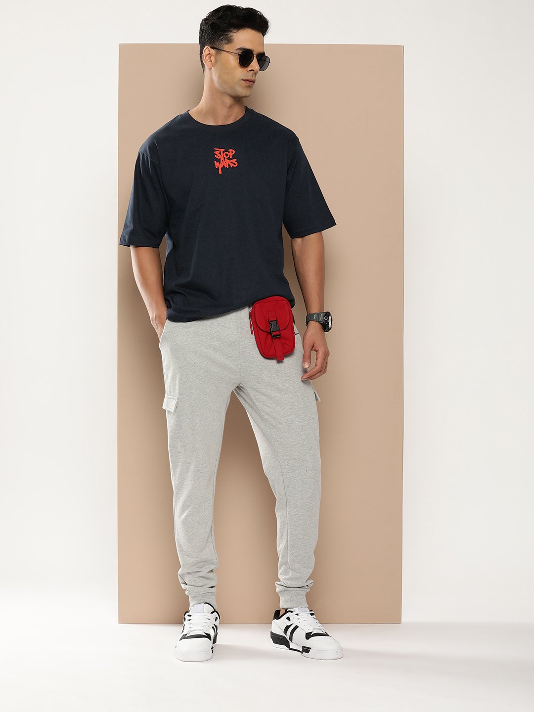 Mens Half Sleeve Round Neck Oversized Fit T-Shirts