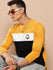 Mens Full Sleeve Round Neck Colourblocked Regular Fit Tshirts