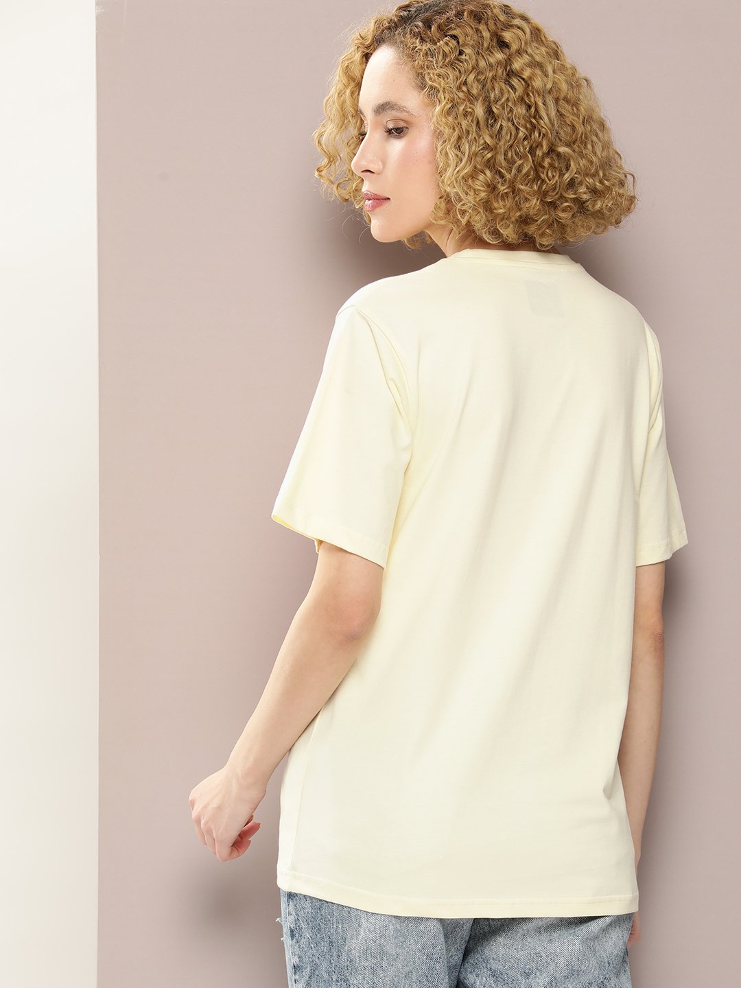 Womens Half Sleeve Round Neck Oversized Fit T-Shirts
