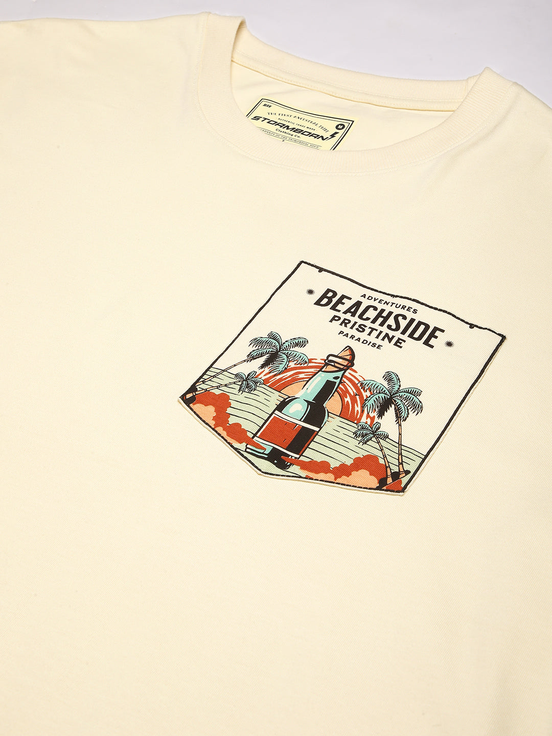 Mens Half Sleeve Drop Shoulder Printed Oversized Fit T-Shirts