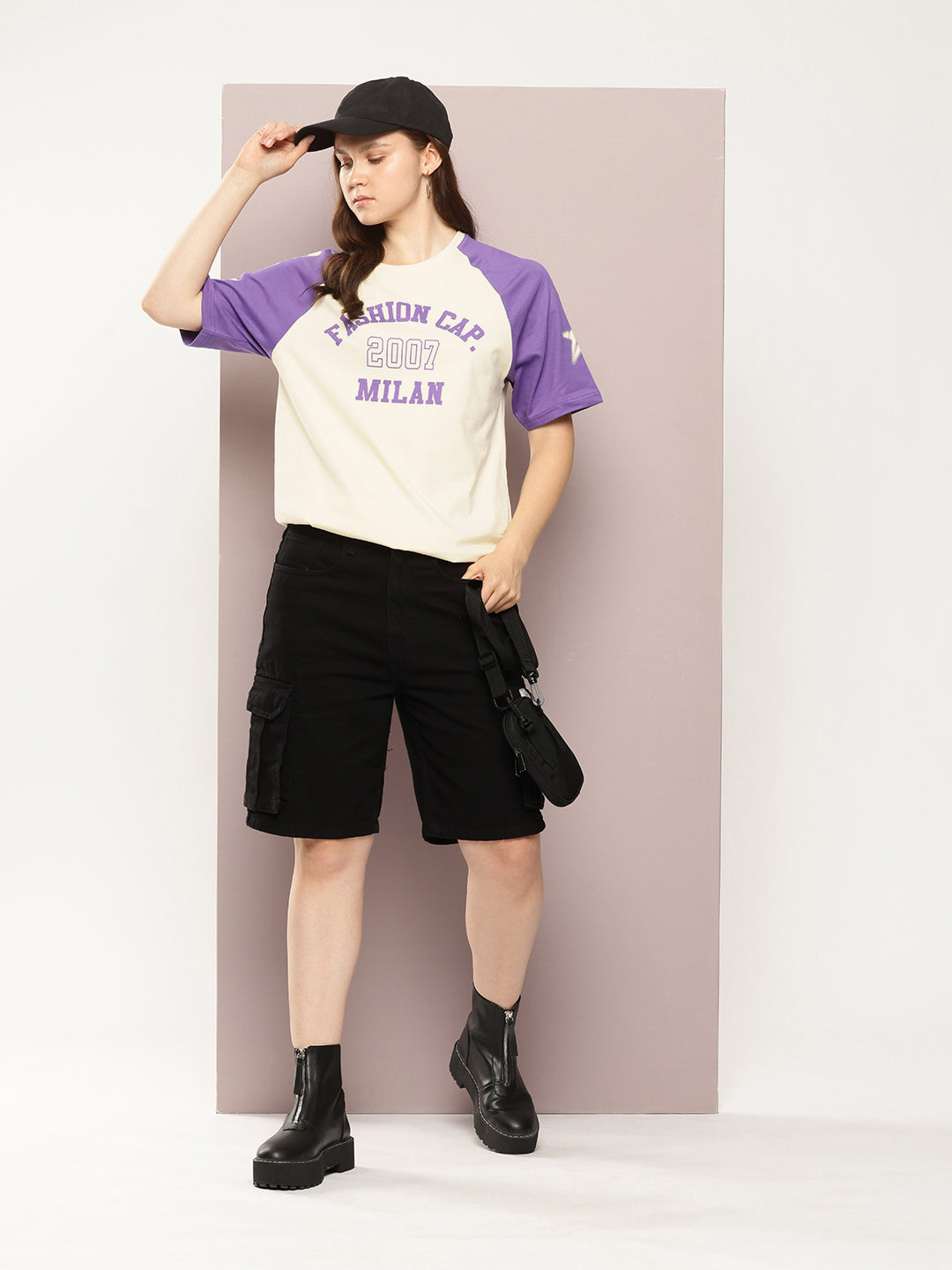 Womens Half Sleeve Round Neck Printed Oversized Fit Tshirts