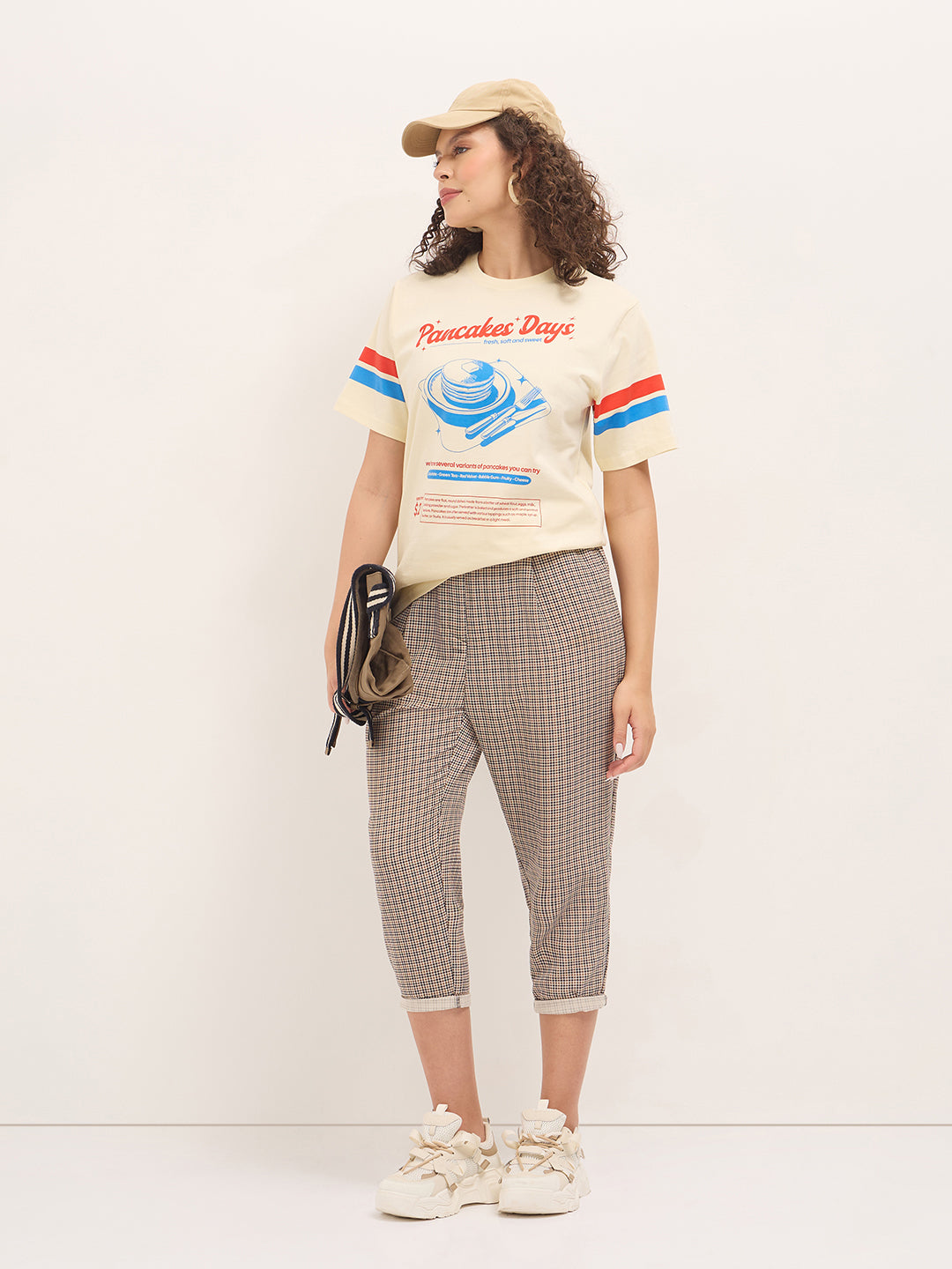 Womens Half Sleeve Round Neck Printed Oversized Fit Tshirts