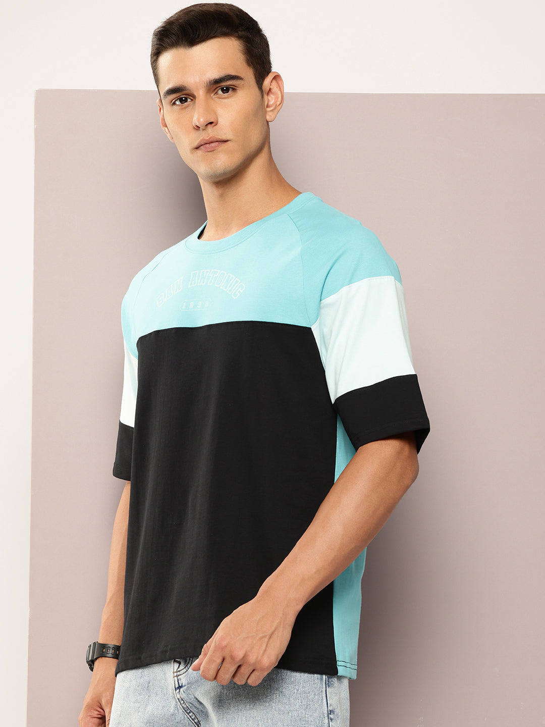 Mens Half Sleeve Round Neck Printed Oversized Fit Tshirts