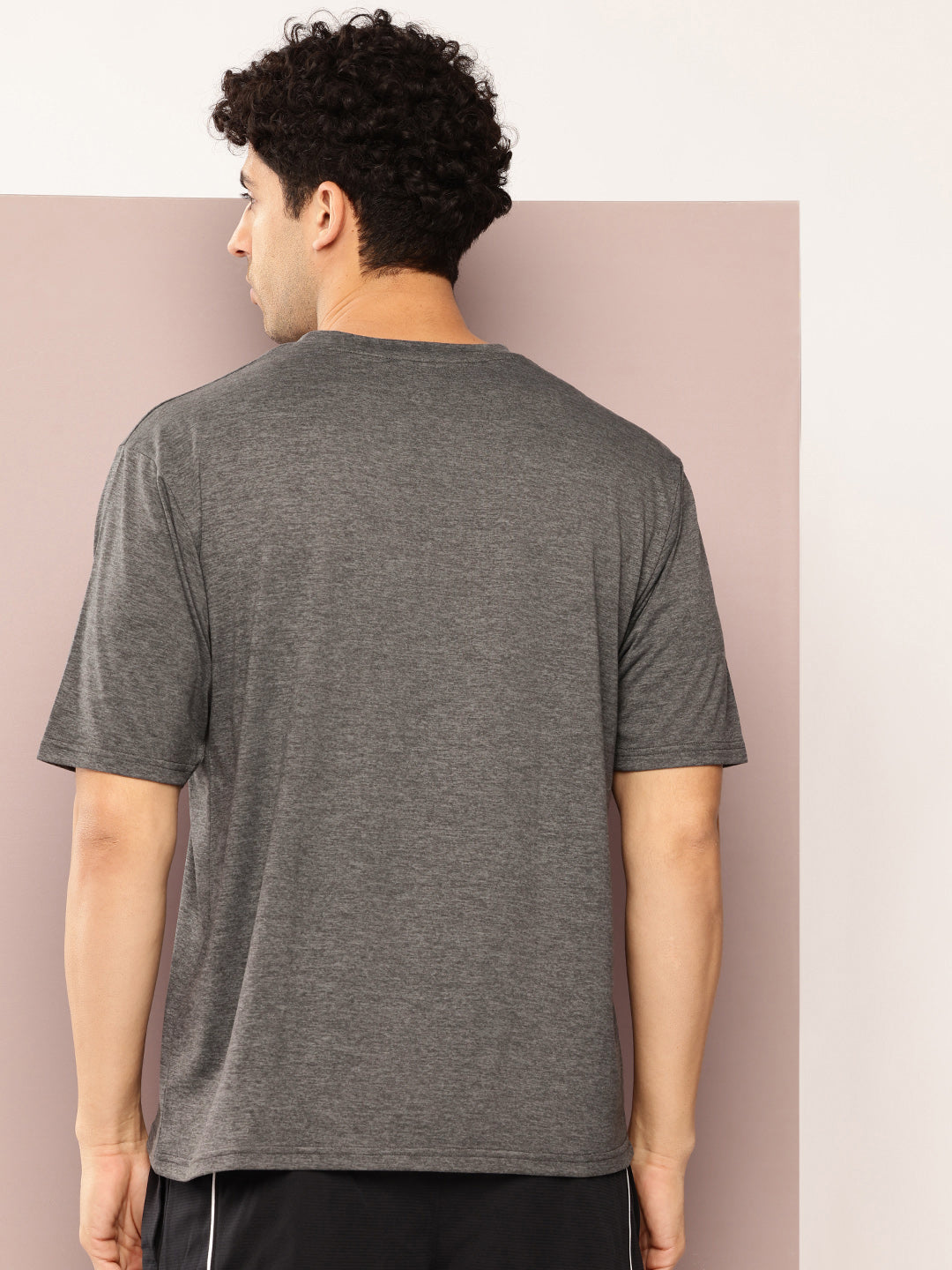 Mens Short Sleeve Round Neck Oversized Polyster Tshirt