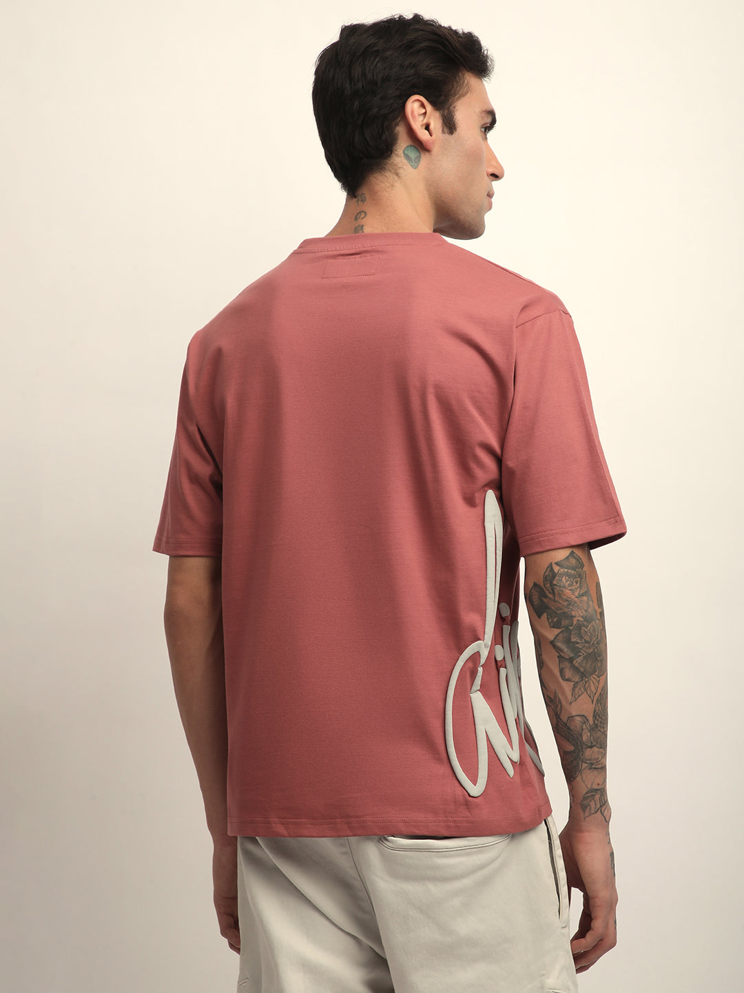 Mens Half Sleeve Round Neck Printed Oversized Fit Tshirts