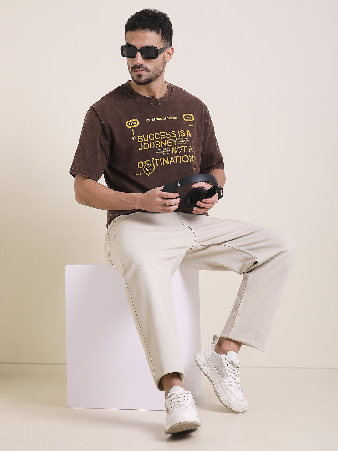 Mens Half Sleeve Round Neck Printed Oversized Fit Tshirts