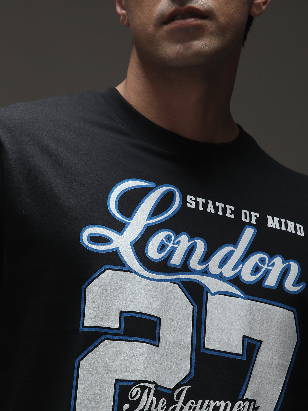 Mens Half Sleeve Round Neck Printed Oversized Fit Tshirts