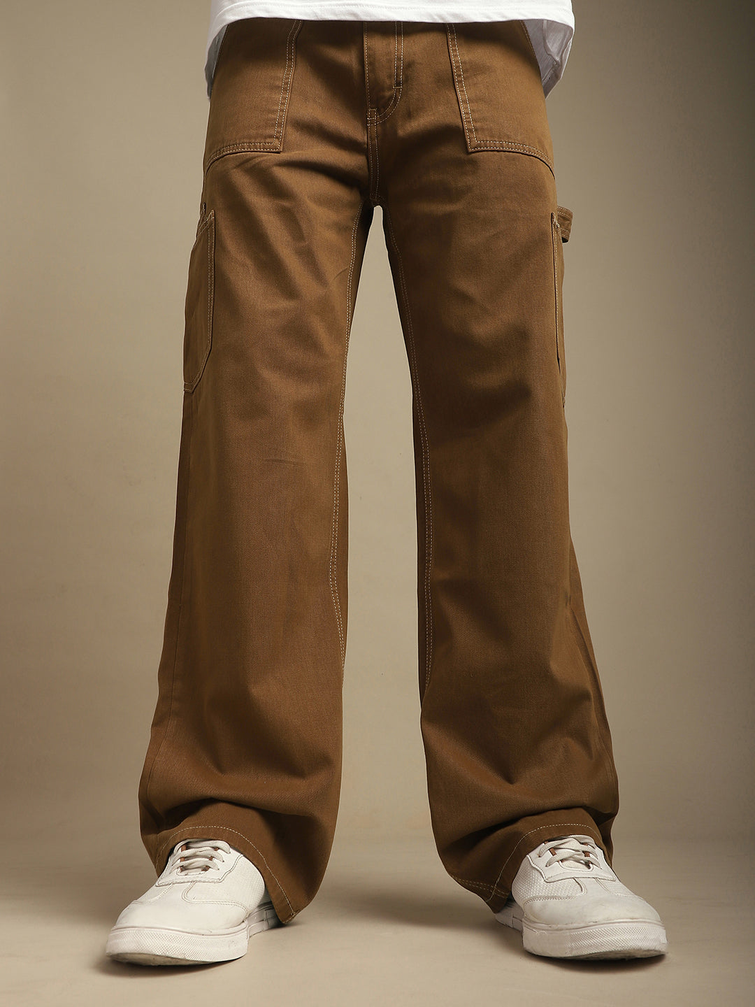 Men Plain Cargo Jeans