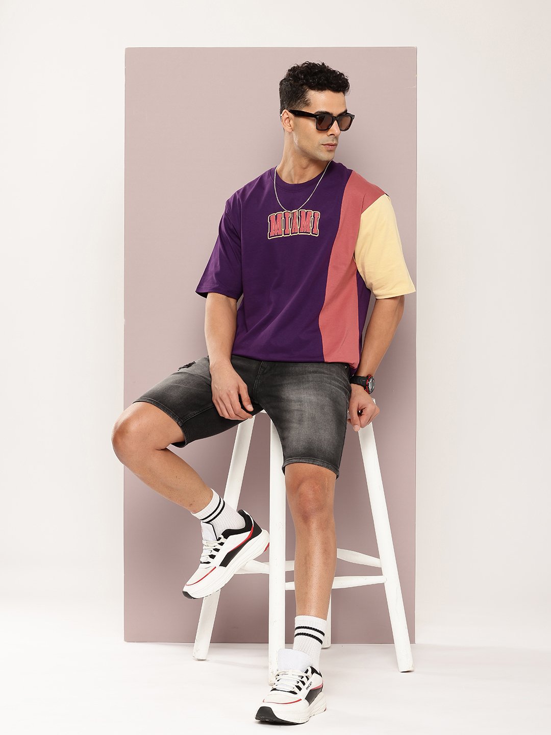 Mens Half Sleeve Round Neck Oversized Fit T-Shirts