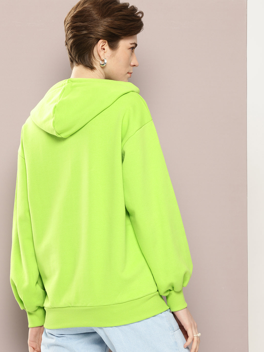 Womens Long Sleeve Oversized Hooded Sweatshirt