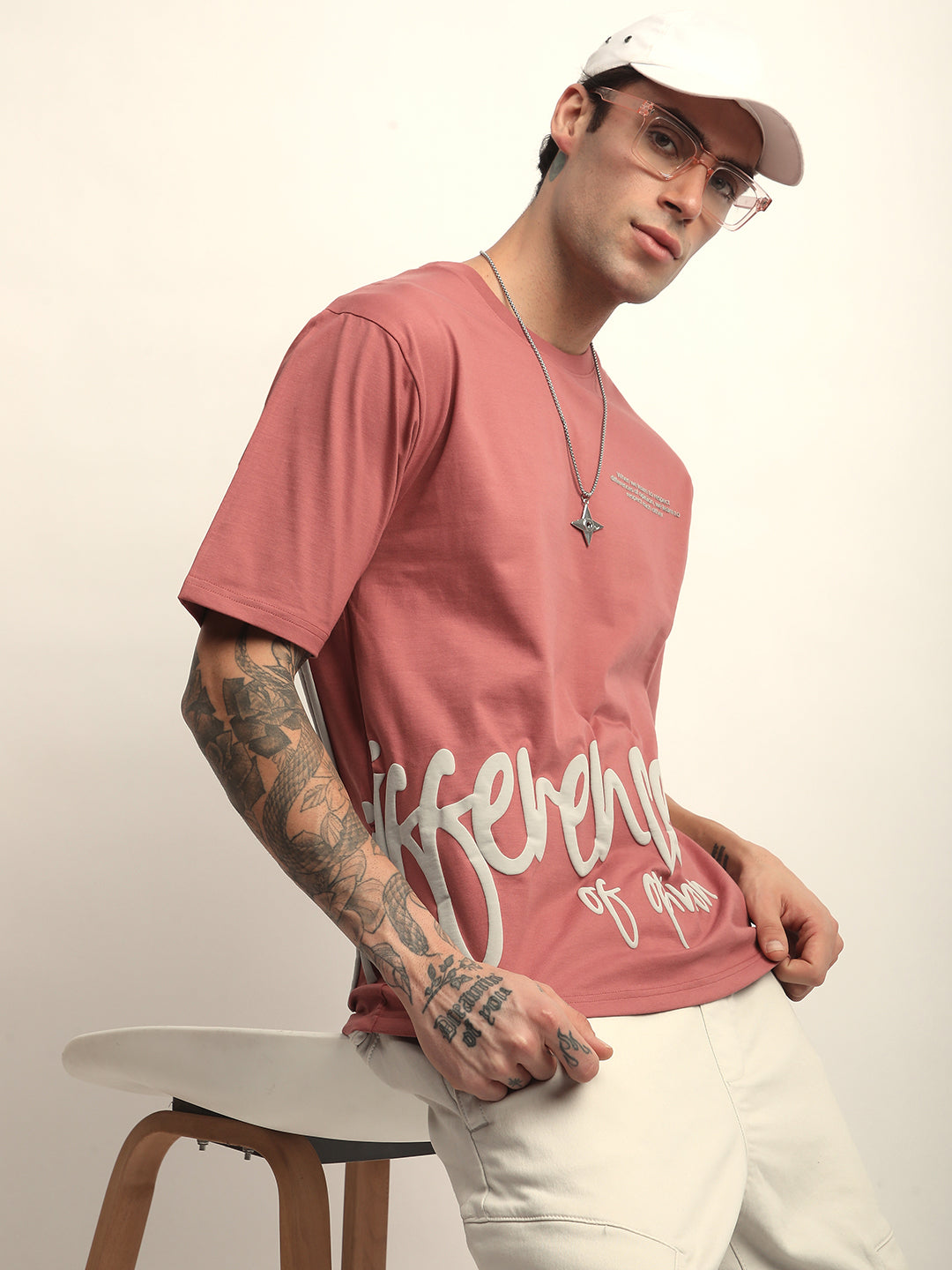 Mens Half Sleeve Round Neck Printed Oversized Fit Tshirts