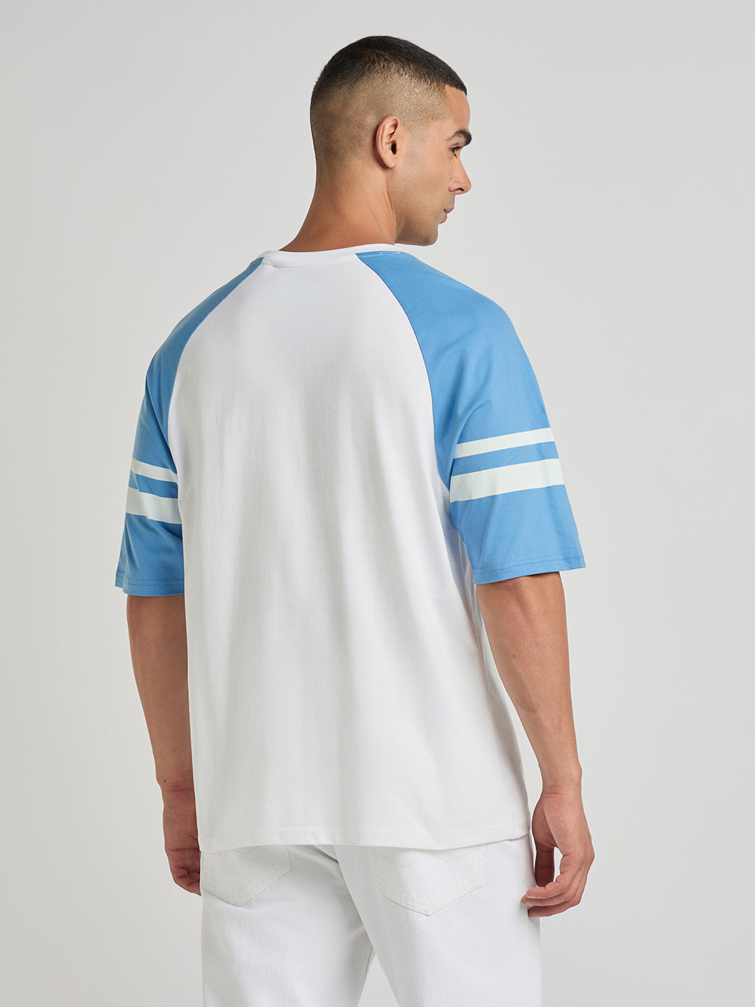 Mens Foot Ball Team Printed Oversized Raglan Sleeve Tshirt