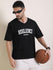 Mens Half Sleeve V-Neck Printed Oversized Fit Tshirts