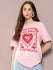 Womens Half Sleeve Round Neck Printed Oversized Fit Tshirts