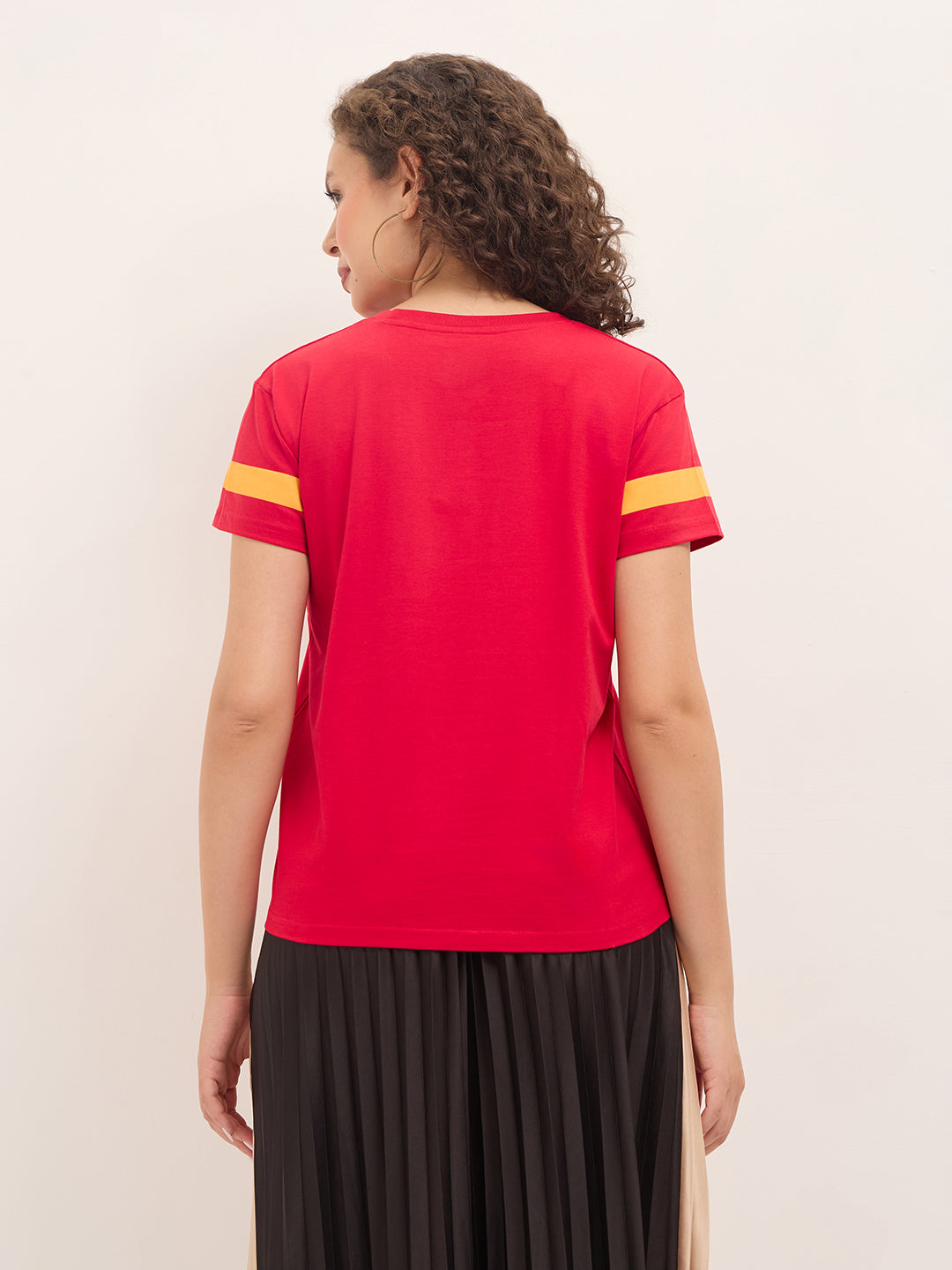 Womens Half Sleeve Round Neck Printed Boxy Fit Tshirts