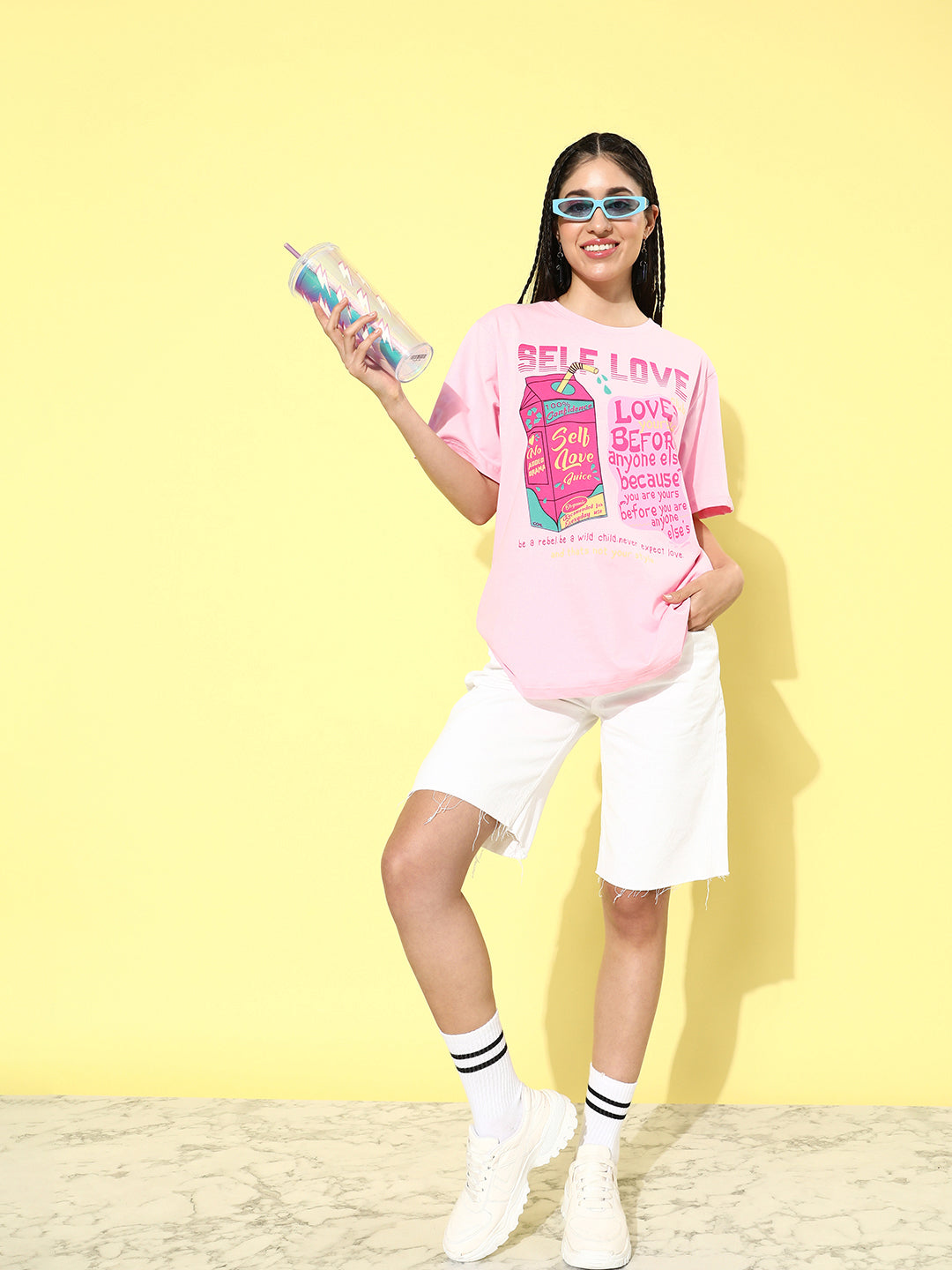 Womens Half Sleeve Round Neck Oversized Fit T-Shirts