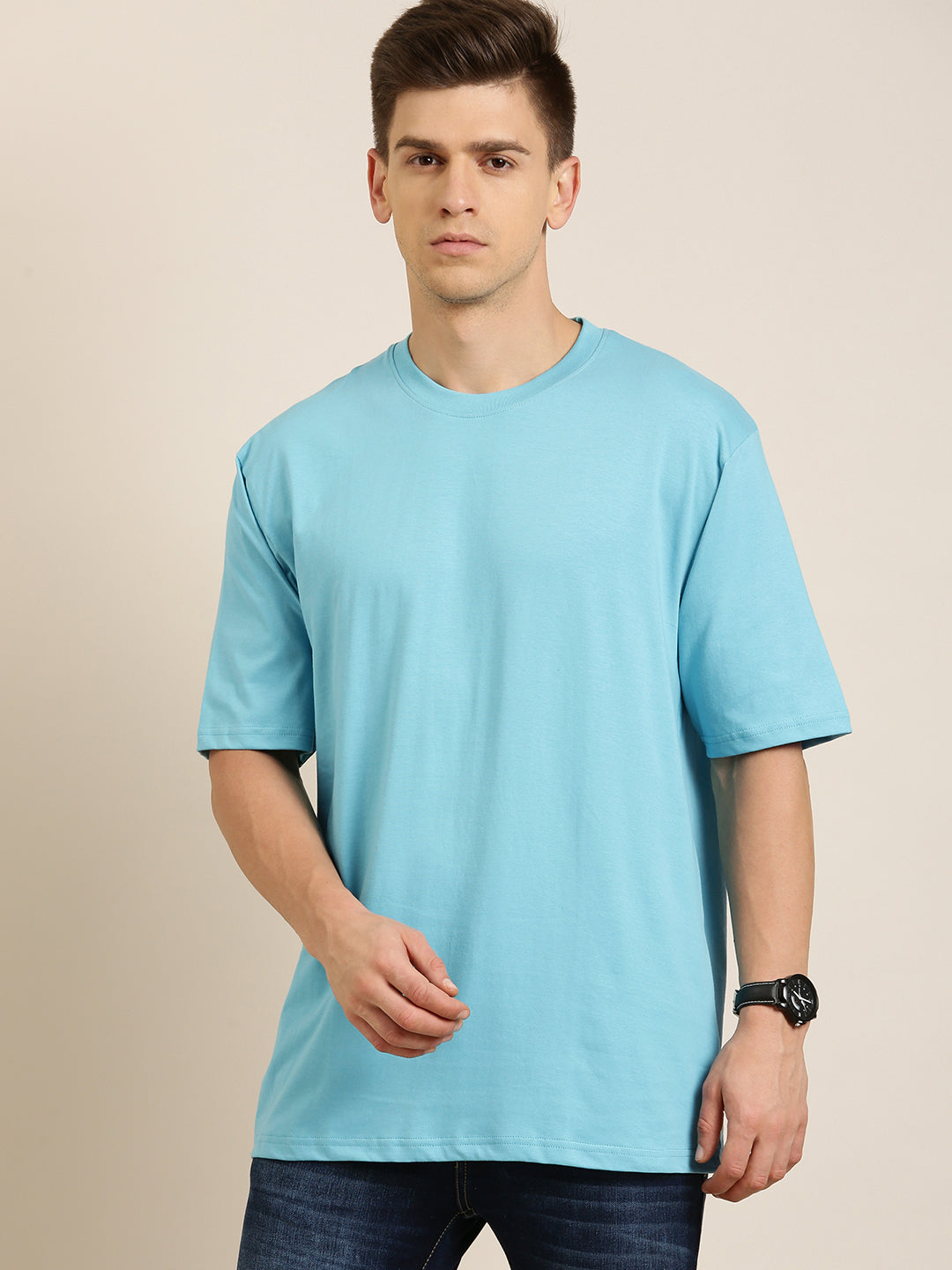 Mens Half Sleeve Round Neck Oversized Fit T-Shirts