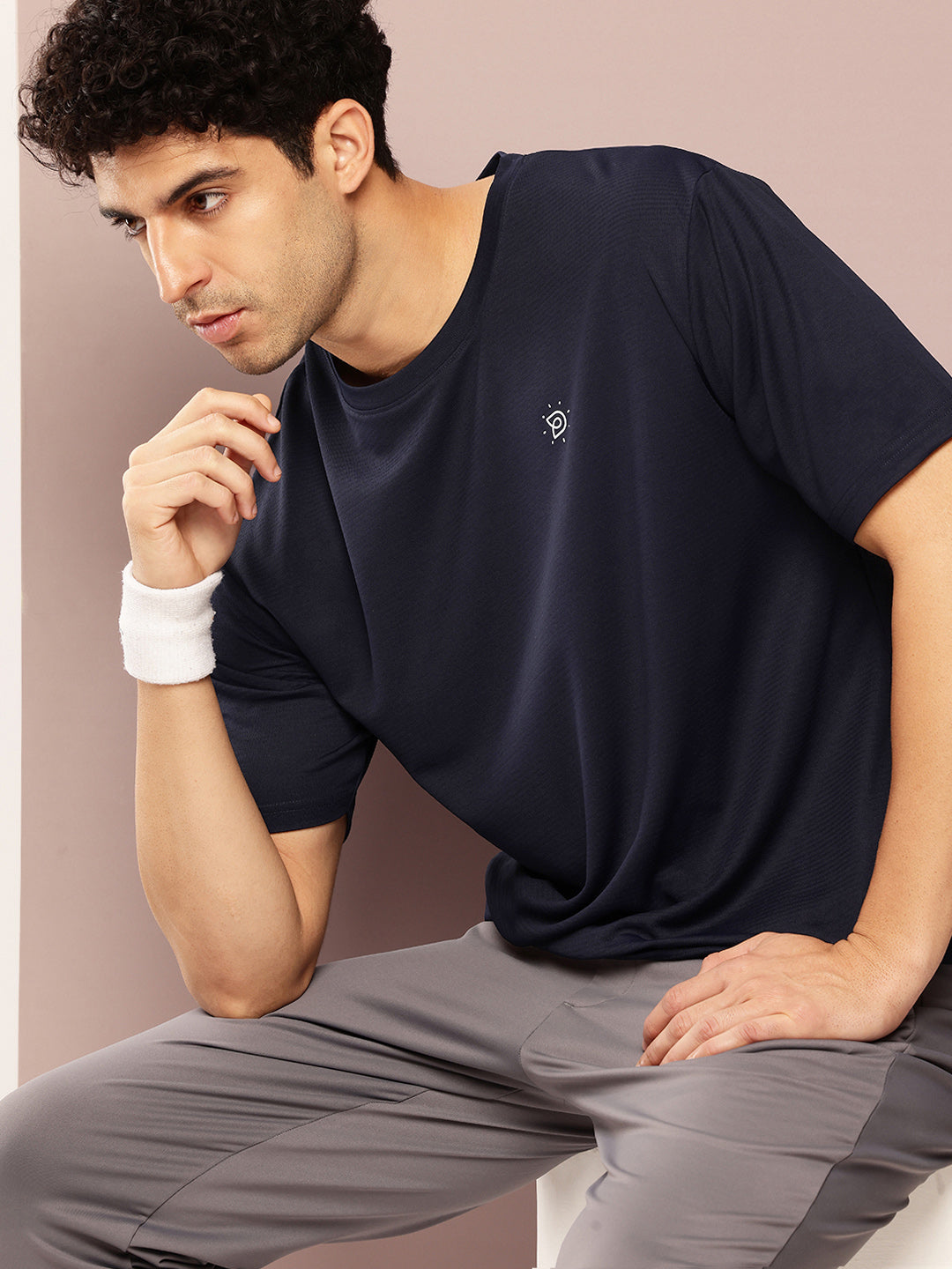 Mens Short Sleeve Round Neck Oversized Polyster Tshirt