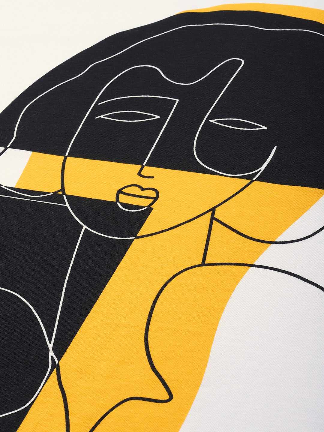 Womens Half Sleeve Drop Shoulder Printed Oversized Fit T-Shirts