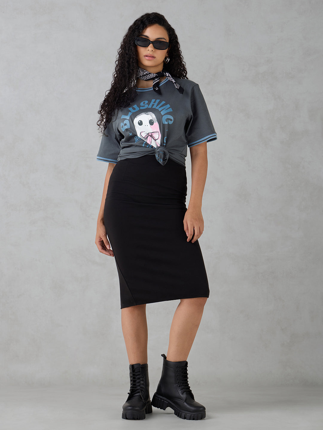 Womens Half Sleeve Printed Oversized Fit Tshirt