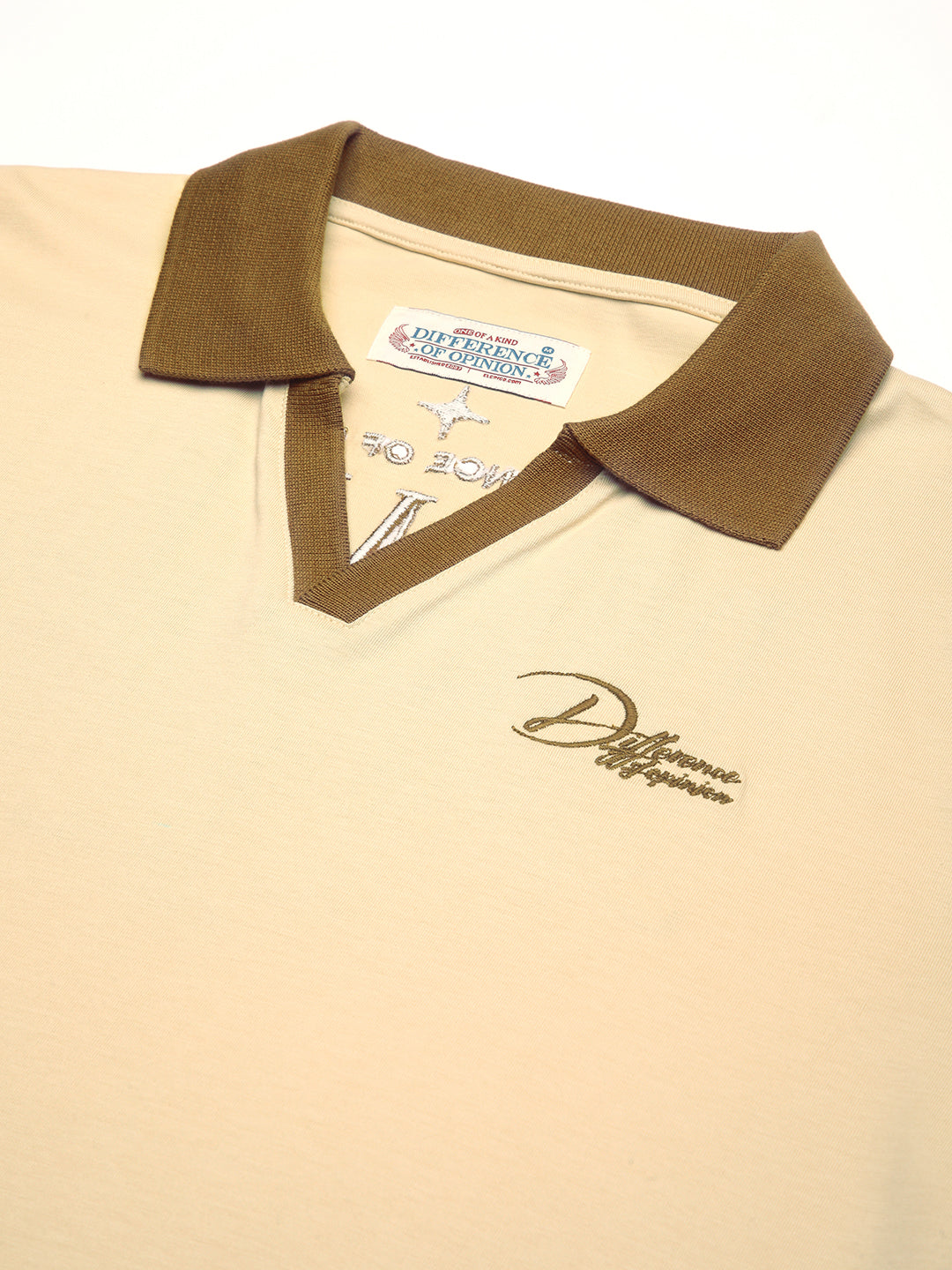 Mens Half Sleeve Polo Neck Back Embroidered Relaxed Fit Tshirts