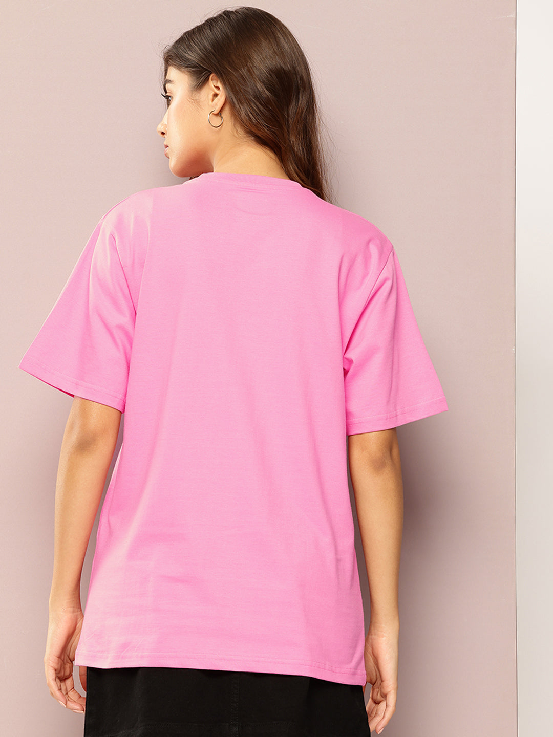 Womens Short Sleeve Printed Oversized Fit Tshirt