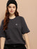 Womens Half Sleeve Round Neck Solid Oversized Fit Tshirts