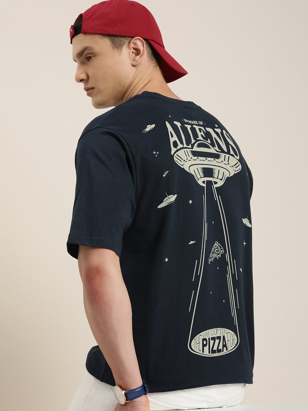 Mens Half Sleeve Round Neck Oversized Fit T-Shirts