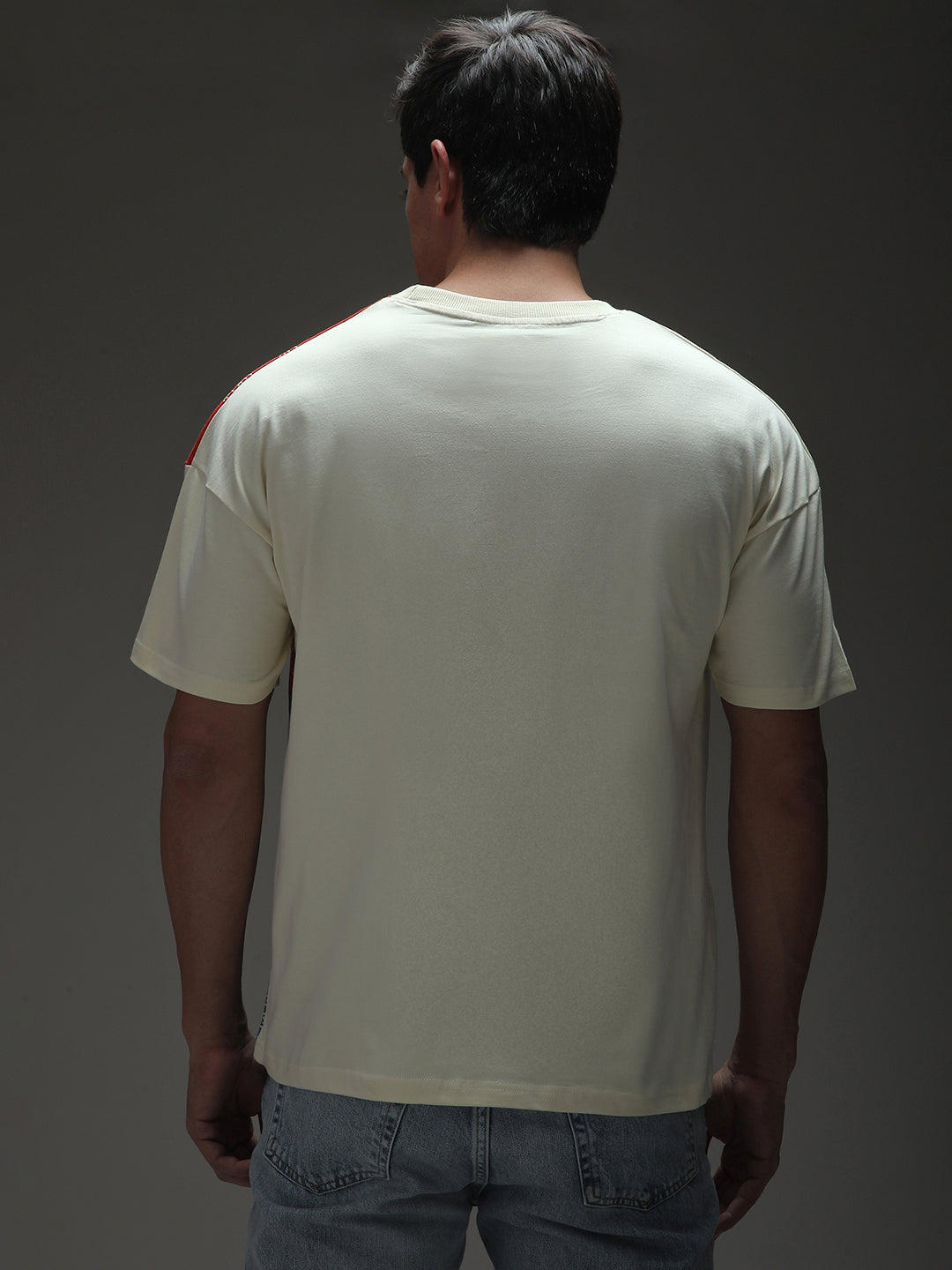 Mens Half Sleeve Drop Shoulder Printed Oversized Fit T-Shirts