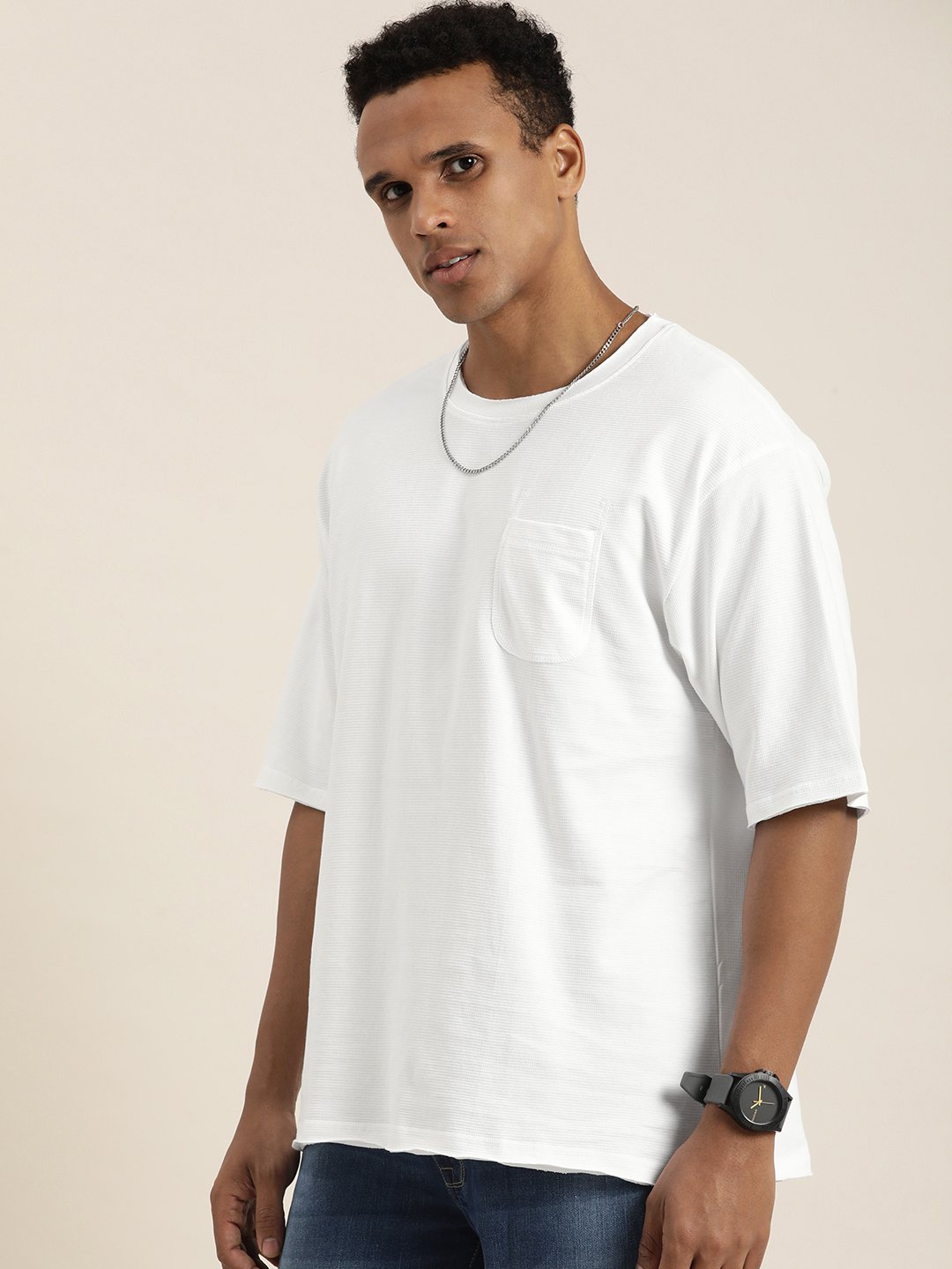 Mens Half Sleeve Round Neck Oversized Fit T-Shirts