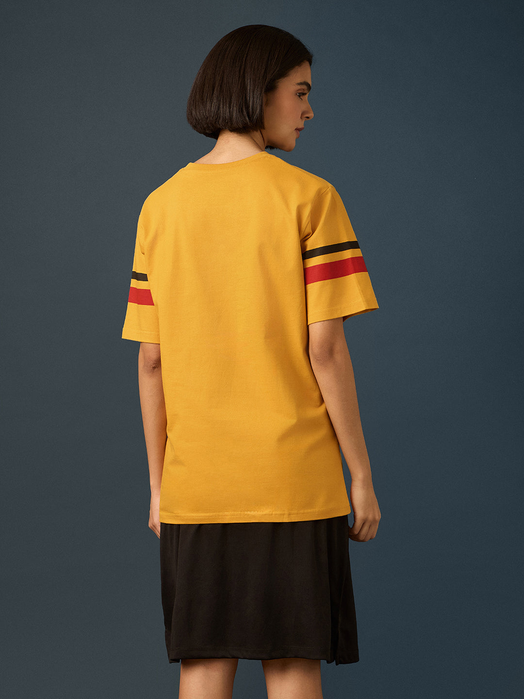 Womens Short Sleeve Printed Oversized Fit Tshirt 