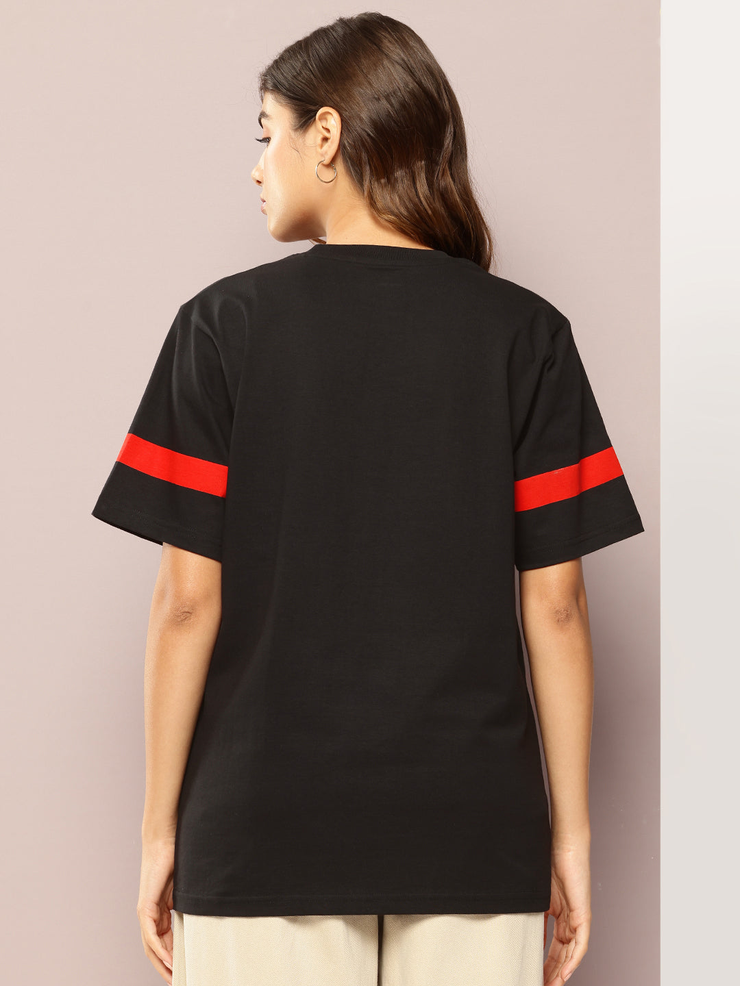 Womens Short Sleeve Printed Oversized Fit Tshirt