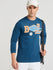 Mens Printed Regular Fit Full Sleeve Round Neck Tshirt