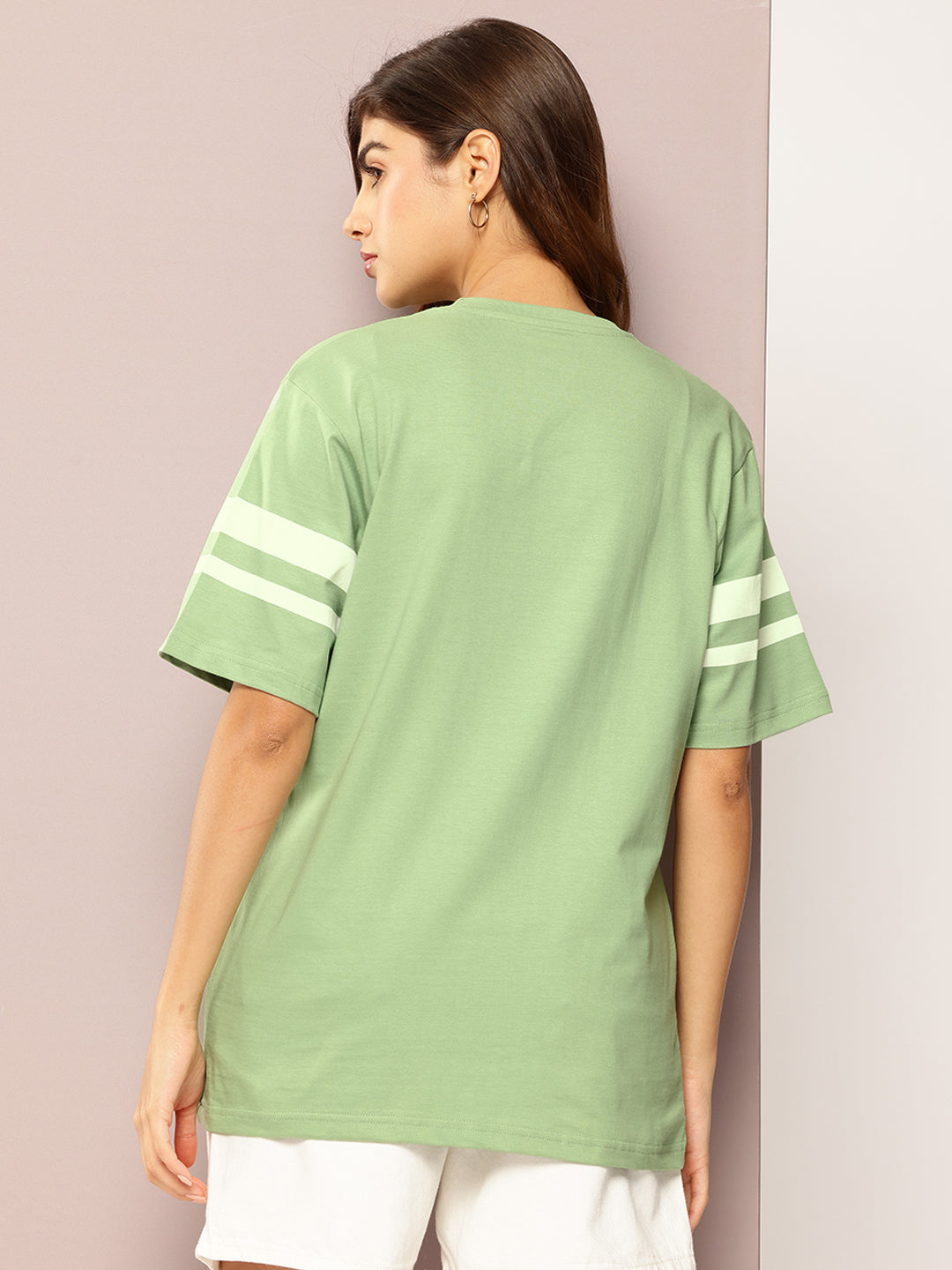 Womens Short Sleeve Printed Oversized Fit Tshirt