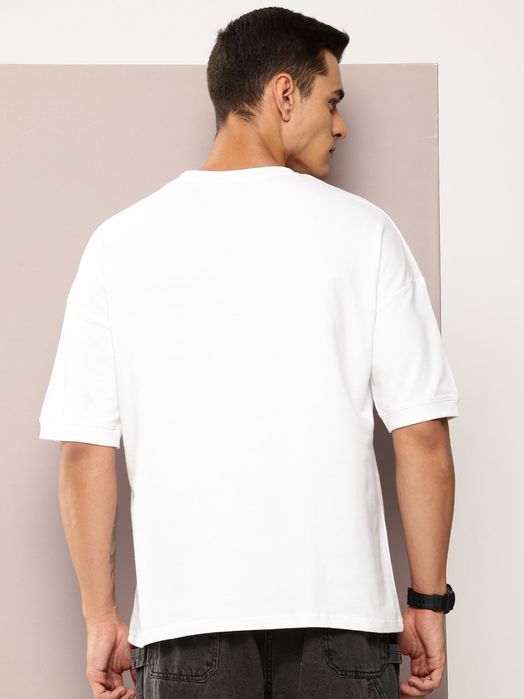 Mens Half Sleeve Round Neck Printed Oversized Fit Tshirts