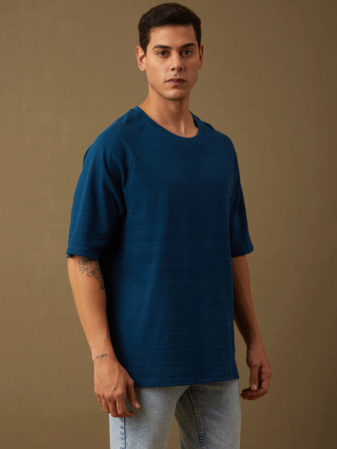 Mens Half Sleeve Round Neck Oversized Fit T-Shirts