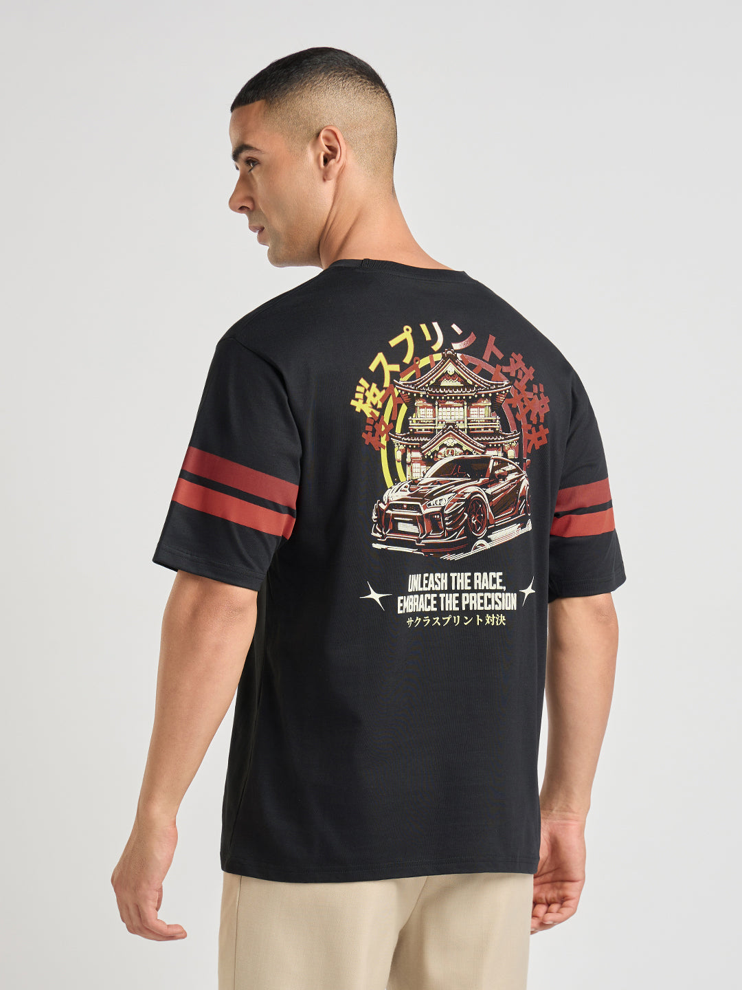 Mens Printed Oversized Cotton Round Neck Tshirt