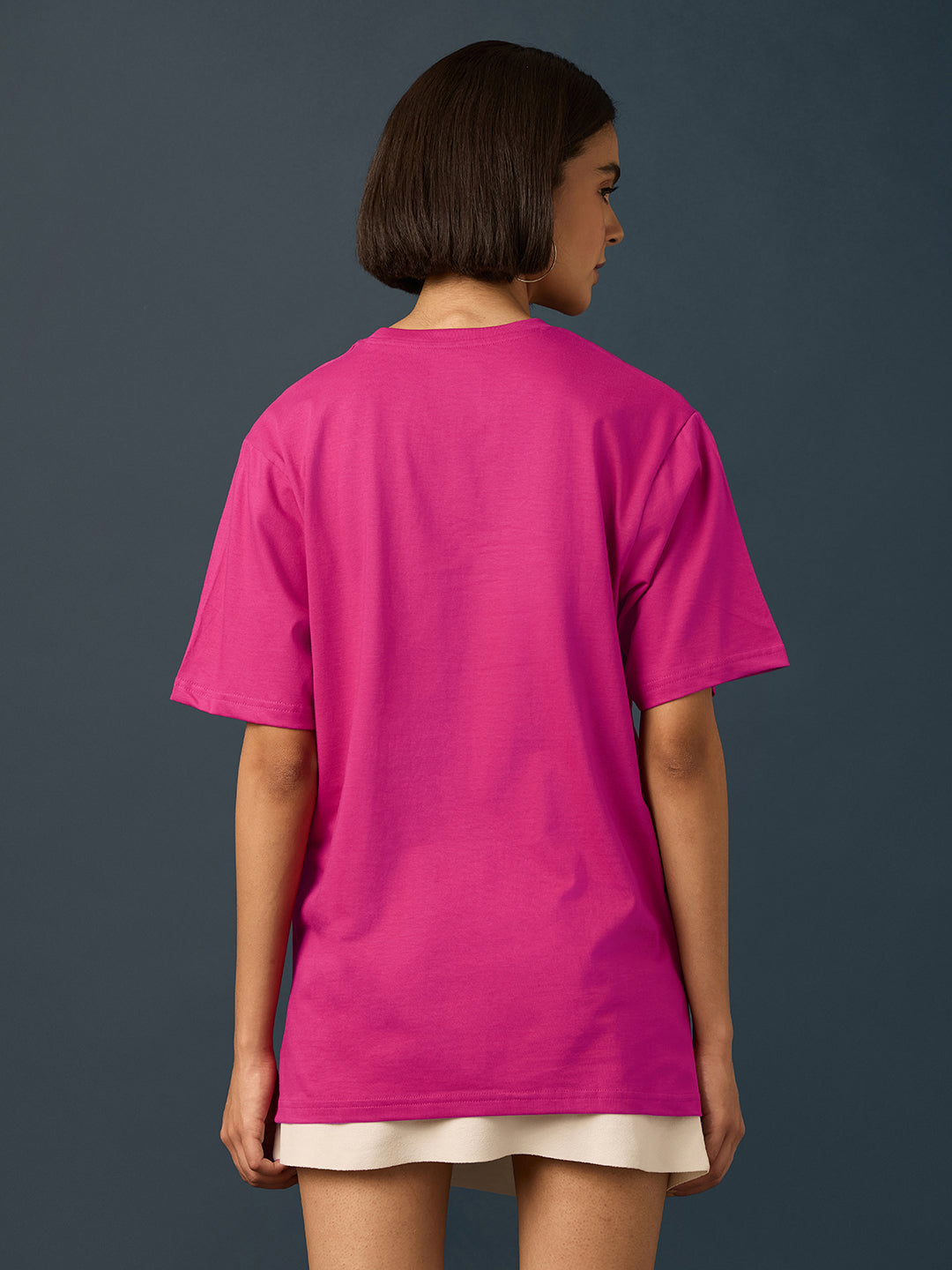 Womens Short Sleeve Printed Oversized Fit Tshirt 
