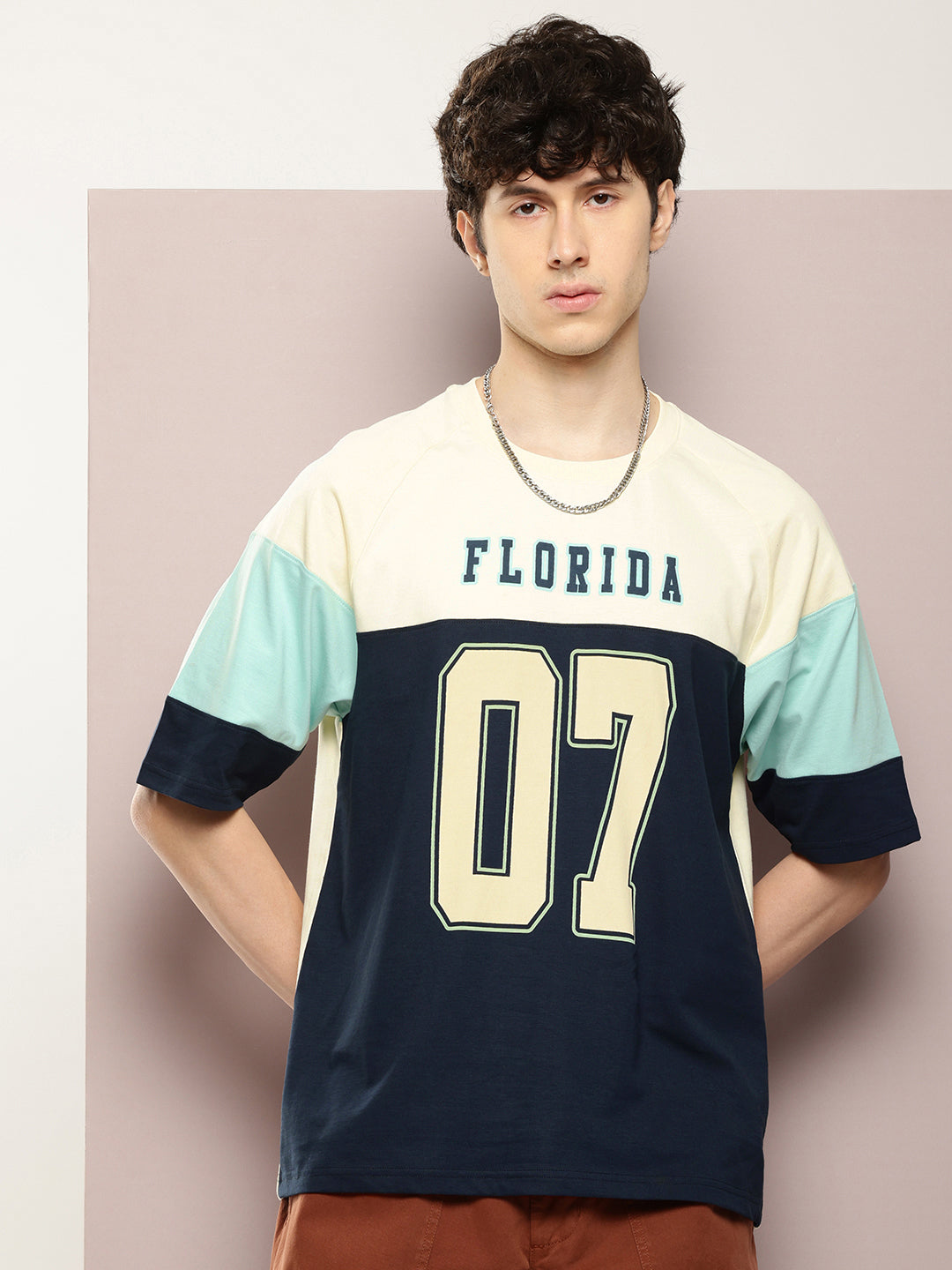 Mens Half Sleeve Round Neck Printed Oversized Fit Tshirts