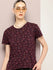 Womens Half Sleeve Round Neck All-Over Printed Boxy Fit Tshirts